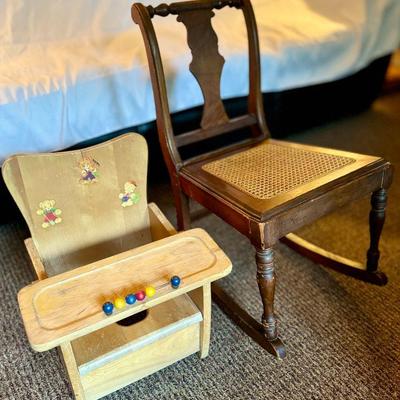 Vintage baby furniture.
