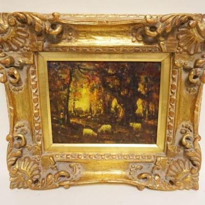 1109	OIL PAINTING ON CANVAS HENRY HAMMIND AHL LANDSCAPE, ARTIST SIGNED LOWER RIGHT, APPROXIMATELY 15 IN X 17 IN OVERALL, IMAGE...
