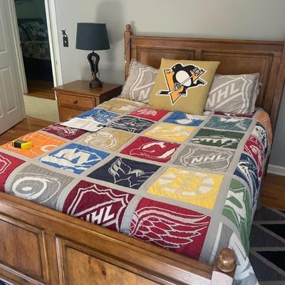 Michael Ashton Queen Bed frame. 65” W x 88” D x 56” H