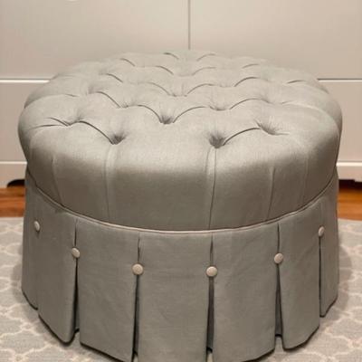 Ethan Allen Coco tufted ottoman. 28” x 19” 
