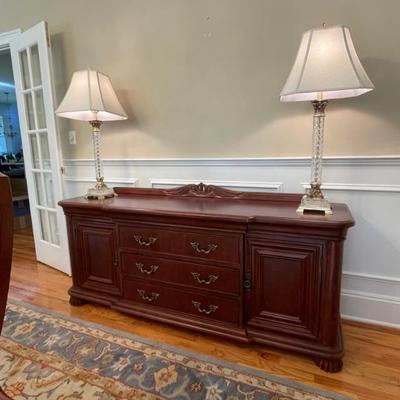 American Drew Solid Cherry Grove Credenzea   30” H x 70” W x 19” D
