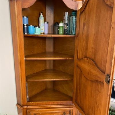 French Country Corner Cabinet 42” W x 75” H x 20” D