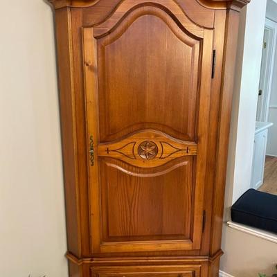 French Country Corner Cabinet 42” W x 75” H x 20” D