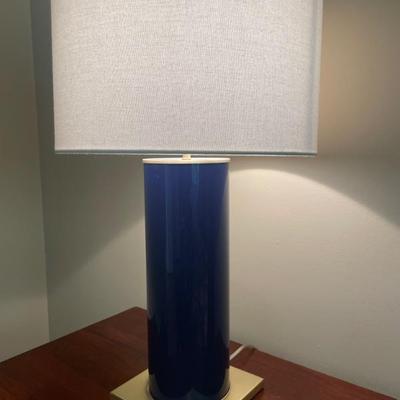 Kate Spade New York Ceramic Table Lamps (2). Shade: 16”.  27” H, base 7.5”x 7.5”