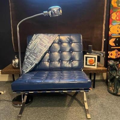 Bright Royal Blue Barcelona  Chair Reproduction $275