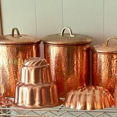 Copper canister set