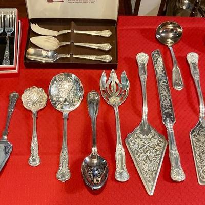 Silver plated serving pieces
