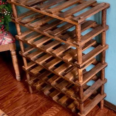 Wooden wine rack