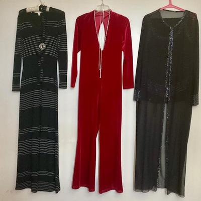 Formal dresses and coveralls