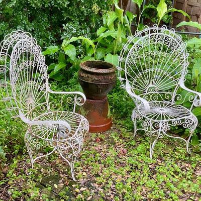 Iron lace Peacock chairs