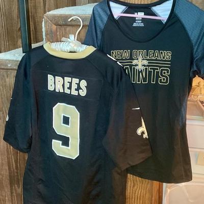 Saints t-shirt, #9 Drew Bree’s jersey large