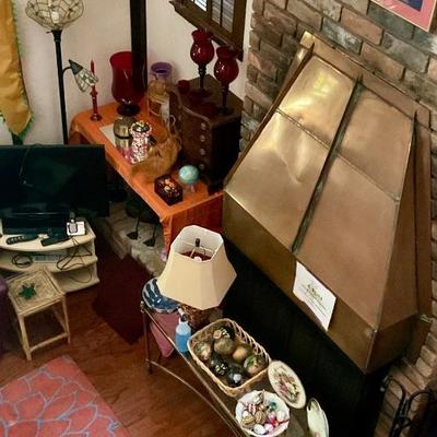 View of living room from above