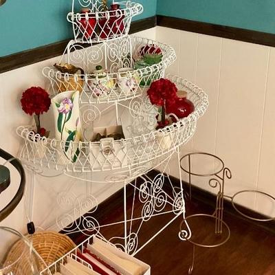 Iron lace Victorian style display rack
