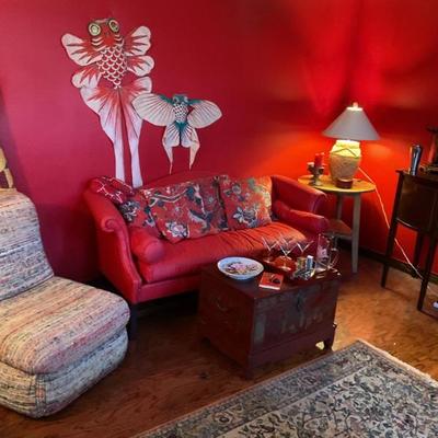 Red sofa