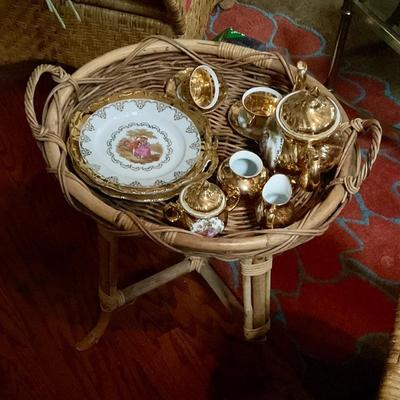 Basket of dishes