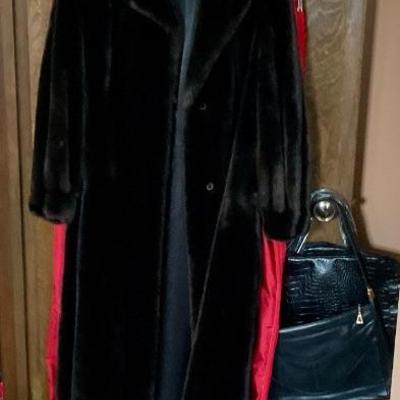 Faux Black fur coat