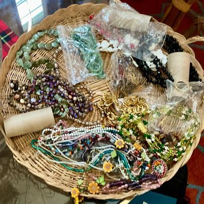 Basket of necklaces