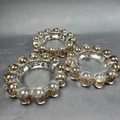 smoked glass ashtrays