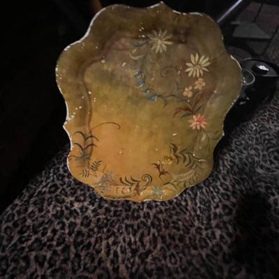 vintage painted tray