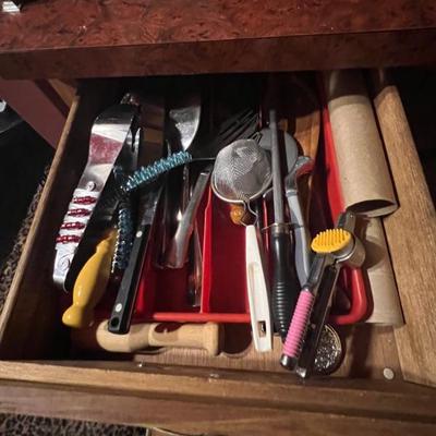 assorted kitchen tools