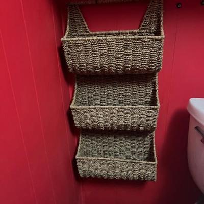 hanging wicker basket