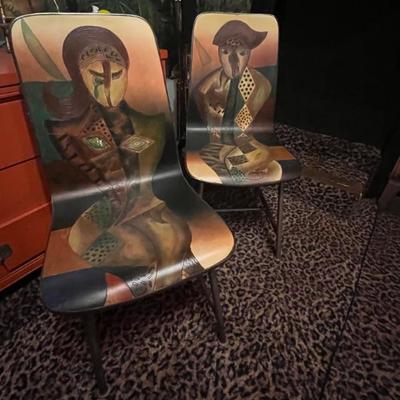 painted chairs (x2)