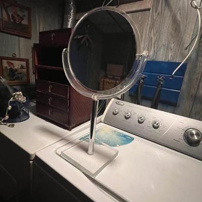Lucite vanity mirror
