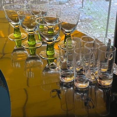 Assorted glassware