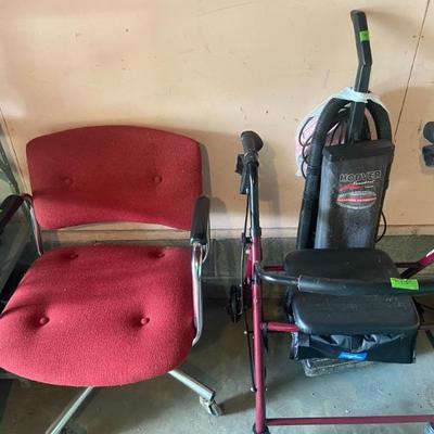 Office chair and vacuum