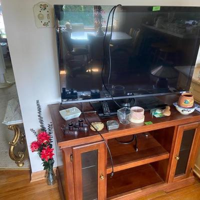 LG TV and TV stand