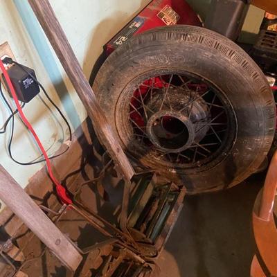 Wire wheel antique garden tilers