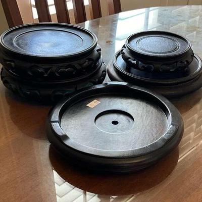NVN202- Black Wooden Ornate Stands