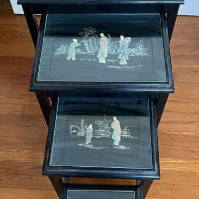 NVN078- Vintage Chinese Nesting Tables