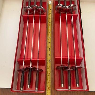 NVN065 2 Sets of 6 Stainless Steel Skewers