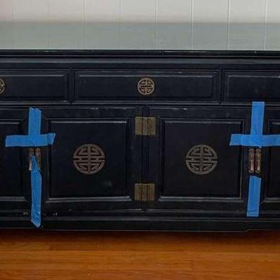 NVN164- Wooden Black Dresser 