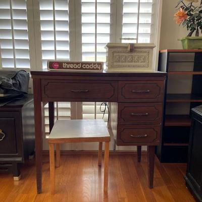NVN131- Sears Sewing Machine And Desk