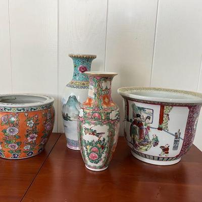 NVN148- Asian Design Vases & Planter Pots