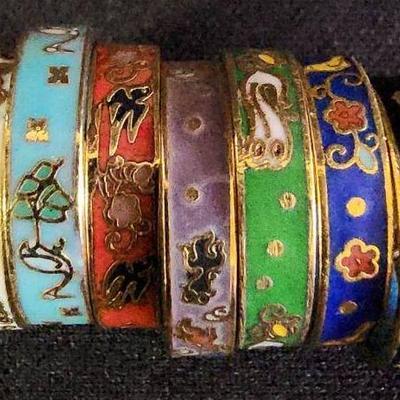 NVN105 - Collection of Cloisonne Rings