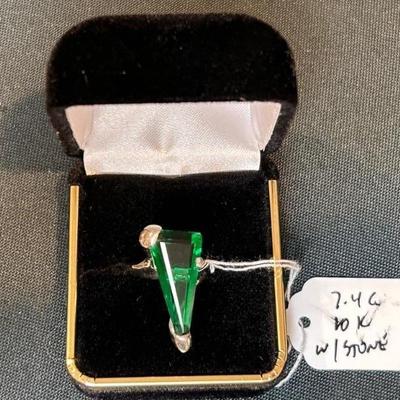 10k gold and gemstone ring. 