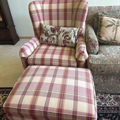 Accent chair & ottoman