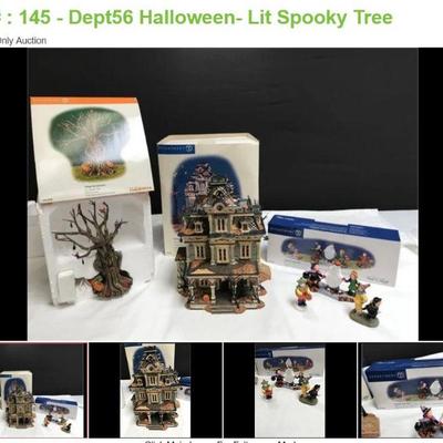 Lot # : 145 - Dept56 Halloween- Lit Spooky Tree
Lit Spooky Tree battery operated, Trick or Treat Kids, Grimsly Manor.
