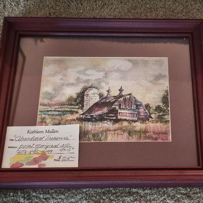 #21) " Abandoned Treasure" Print of Original Watercolor  9" x 18" image 