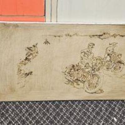 Vtg. Biker Art- Primitive