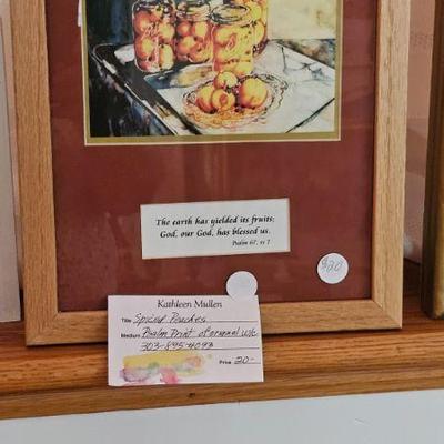 #9) " Spiced Peaches" Psalm Print of Original Watercolor