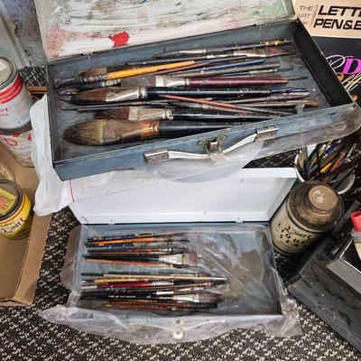 Sign Paint Brushes in Transmission Oil