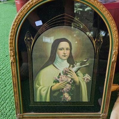Antique Framed St. Francis