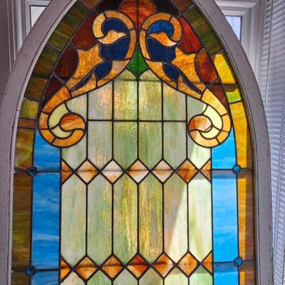 Lovely Church Stainglass Window Panel. Kathleen's Mother was married in this church in Emmett Neb. It's over 100 years old and...