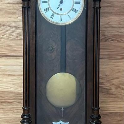 Antique German Regulator Clock With NO Key (as Is)