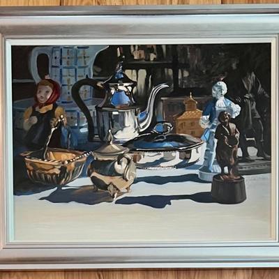 Signed Julia Jordan Still Life On Board