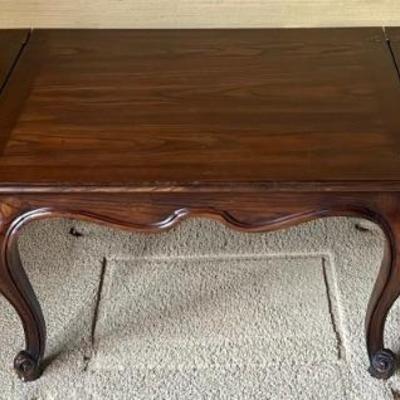 Vintage Henredon Fine Furniture Dark Wood Drop Leaf Coffee Table